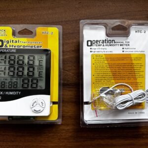 Thermomètre Hygromètre HTC-2 avec Horloge